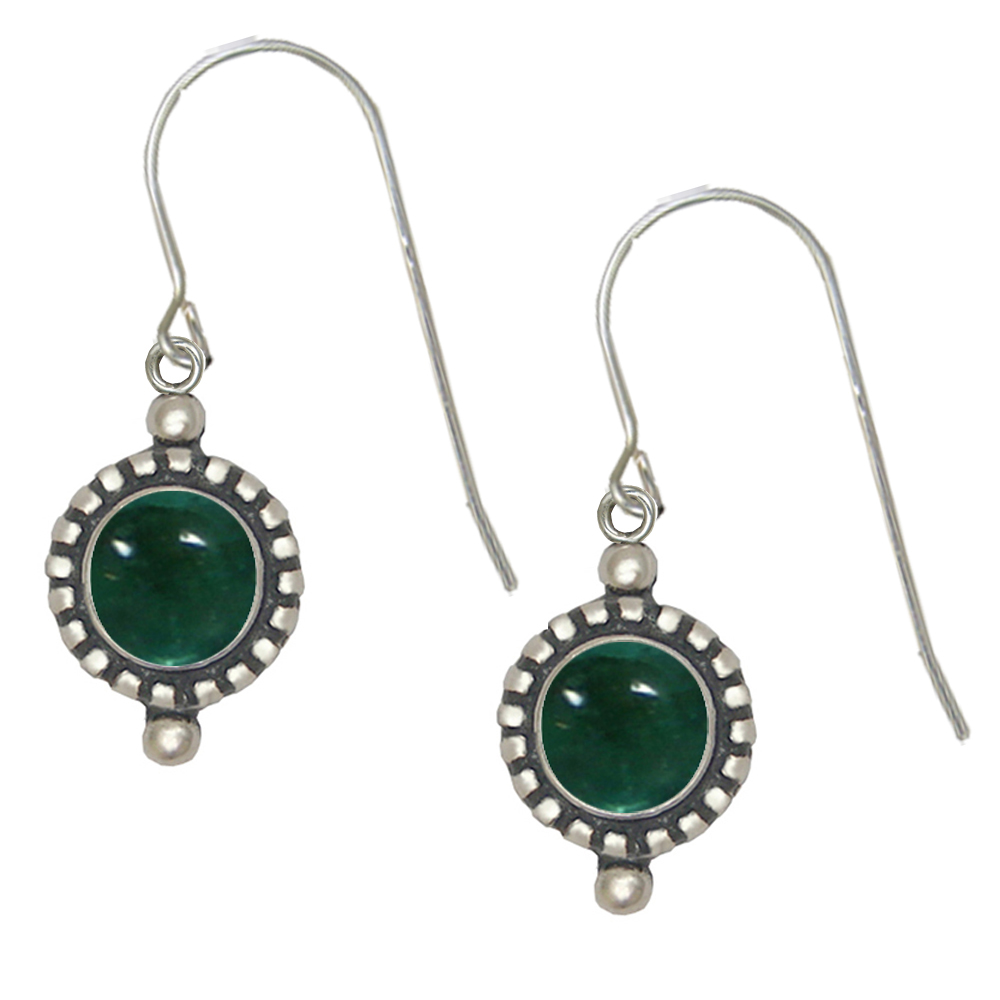 Sterling Silver Petite Fluorite Gemstone Drop Dangle Earrings
